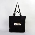 Raw Canvas Shopping - Market Bag Black 48x41x10 cm (Customizable) - istecanta.com