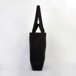 Raw Canvas Shopping - Market Bag Black 48x41x10 cm (Customizable) - istecanta.com