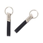 Metal Artificial Leather Keychain - Double-Sided-2411 - istecanta.com