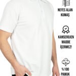 Polo Yaka Beyaz Tişört - Dijital Baskılı - istecanta.com