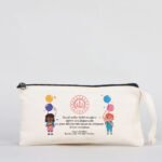 Printed Fabric Pen Holder & Makeup Bag 21x10 cm (Customizable) - istecanta.com
