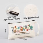 Printed Fabric Pen Holder & Makeup Bag 21x10 cm (Customizable) - istecanta.com