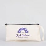 Printed Fabric Pen Holder & Makeup Bag 21x10 cm (Customizable) - istecanta.com