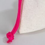 Cotton Bag 10x13 cm - Colored String - Fuchsia (Customizable) - istecanta.com