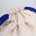 Canvas Bag 10x13 cm - Colored String - Sky Blue (Customizable) - istecanta.com