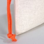 Canvas Bag 10x13 cm - Colored String - Orange (Customizable) - istecanta.com