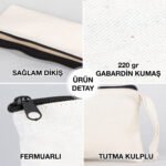 Printed Fabric Pen Holder & Makeup Bag 21x10 cm (Customizable) - istecanta.com