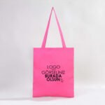 Gabardine Fabric Bag Fuchsia - 35x40 cm (Customizable) - istecanta.com