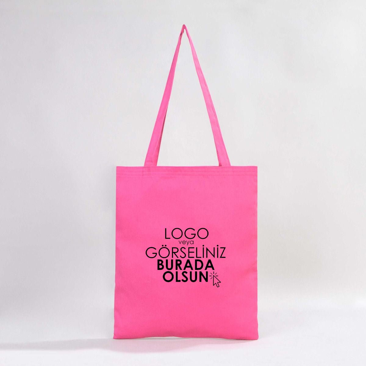 Gabardine Fabric Bag Fuchsia - 35x40 cm (Customizable) - istecanta.com