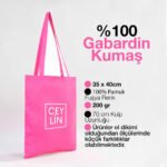 Gabardine Fabric Bag Fuchsia - 35x40 cm (Customizable) - istecanta.com