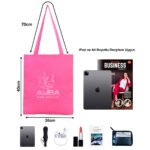 Gabardine Fabric Bag Fuchsia - 35x40 cm (Customizable) - istecanta.com