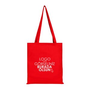 Gabardine Fabric Bag Red 35x40 cm (Customizable)