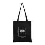 Black Gabardine Fabric Bag 35x40 cm (Customizable) - istecanta.com