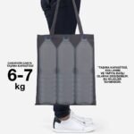 Gabardine Fabric Bag Anthracite 35x40 cm (Customizable) - istecanta.com