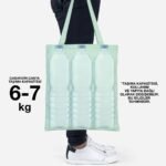 Gabardine Fabric Bag Mint Green 35x40 cm - istecanta.com