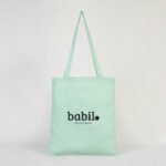 Gabardine Fabric Bag Mint Green 35x40 cm - istecanta.com