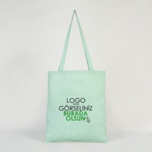 Gabardine Fabric Bag Mint Green 35x40 cm
