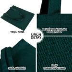 Gabardine Fabric Bag Green 35x40 cm - istecanta.com
