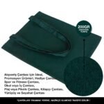 Gabardine Fabric Bag Green 35x40 cm - istecanta.com