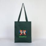 Gabardine Fabric Bag Green 35x40 cm - istecanta.com