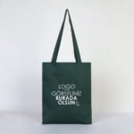 Gabardine Fabric Bag Green 35x40 cm - istecanta.com