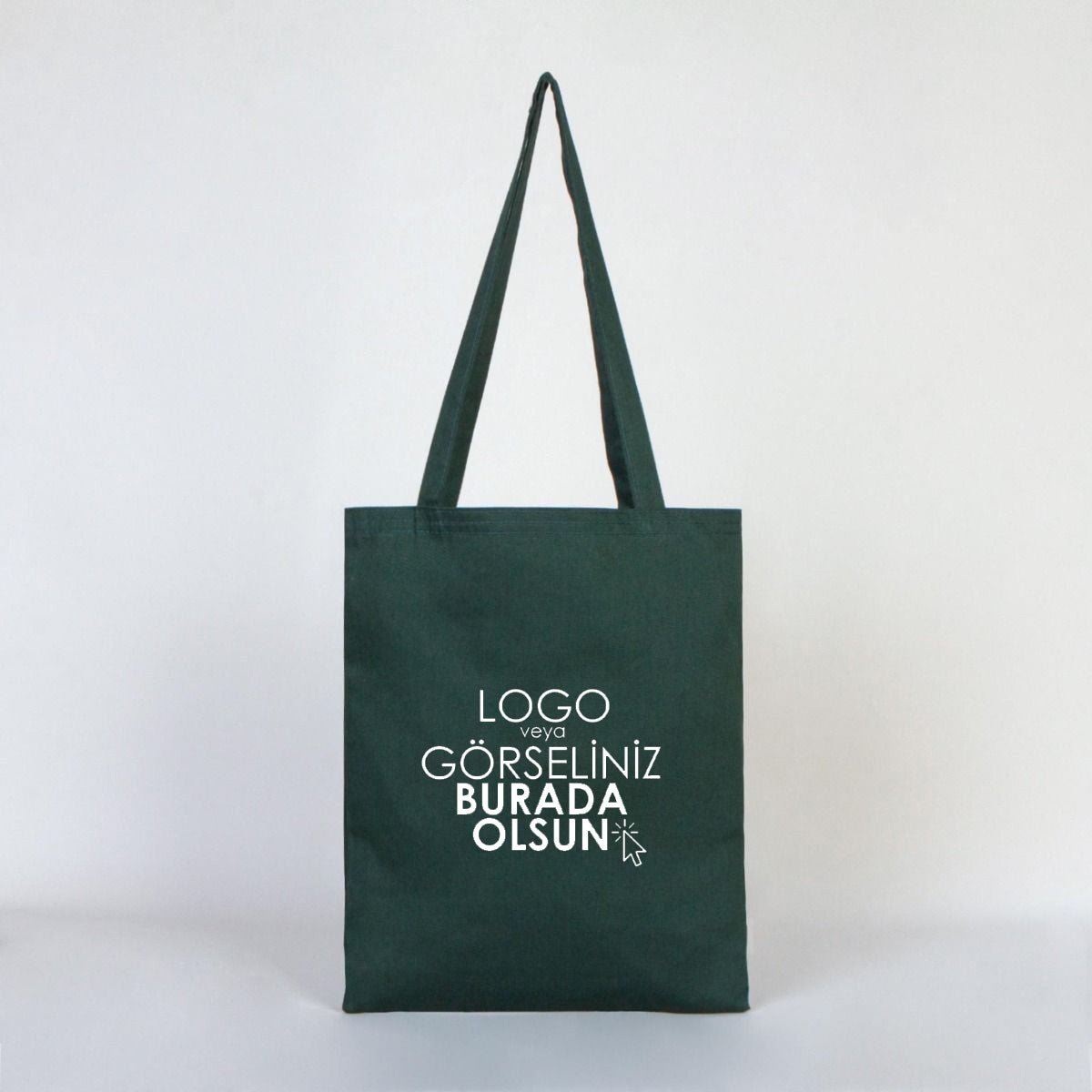 Gabardine Fabric Bag Green 35x40 cm - istecanta.com