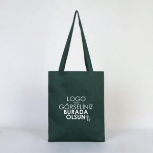 Gabardine Fabric Bag Green 35x40 cm