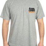 Basic T-shirt Gri- Baskılı - istecanta.com