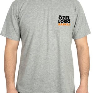 Basic T-shirt Gri- Baskılı