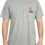 Basic T-shirt Gri- Baskılı - istecanta.com