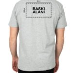 Polo Yaka Gri Tişört - Baskılı - istecanta.com