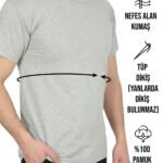 Baskılı Promosyon Tişört Gri Renk - istecanta.com