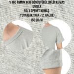 Baskılı Promosyon Tişört Gri Renk - istecanta.com