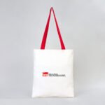 Canvas Bag with Red Handle 35x40 cm (Customizable) - istecanta.com
