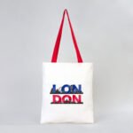 Canvas Bag with Red Handle 35x40 cm (Customizable) - istecanta.com