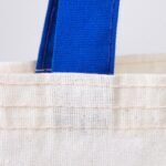 Canvas Tote Bag, Saxe Blue Handle 35x40 cm (Customizable) - istecanta.com