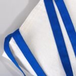Canvas Tote Bag, Saxe Blue Handle 35x40 cm (Customizable) - istecanta.com