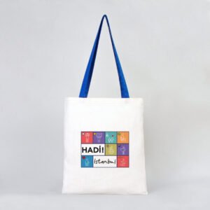 Canvas Tote Bag, Saxe Blue, Handle 35x40 cm (Customizable)
