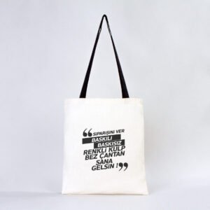 Plain Canvas Bag Black Handle 35x40 cm (Customizable)
