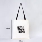 Canvas Tote Bag Black Handle 35x40 cm (Customizable) - istecanta.com
