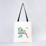 Canvas Tote Bag Black Handle 35x40 cm (Customizable) - istecanta.com