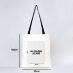 Canvas Tote Bag Black Handle 35x40 cm (Customizable) - istecanta.com