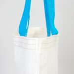 Canvas Tote Bag Turquoise Handle 35x40 cm (Customizable) - istecanta.com