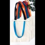 Raw Canvas Bag Black Handle 35x40 cm (Customizable)