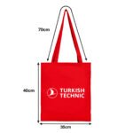 Gabardine Fabric Bag Red 35x40 cm (Customizable) - istecanta.com