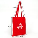Canvas Tote Bag 35x40 cm Red Color (Customizable) - istecanta.com