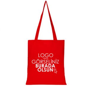 Canvas Tote Bag 35x40 cm Red Color (Customizable)