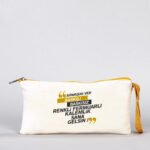 Yellow Pencil Case with Zipper - Customizable - istecanta.com