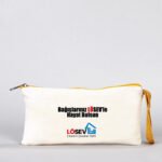 Yellow Pencil Case with Zipper - Customizable - istecanta.com
