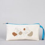 Turquoise Pencil Case with Zipper - Customizable - istecanta.com